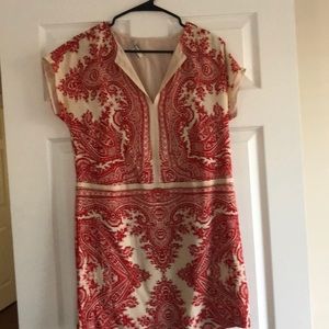 Madewell paisley red dress